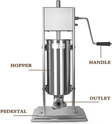 Commercial Stainless Steel Churro Maker Machine, 5L/7L/10L/15L Vertical Press & Sausage Stuffer, Ideal for Spanish Churros, Heavy-Duty Churro Press, 7L Capacity,15L