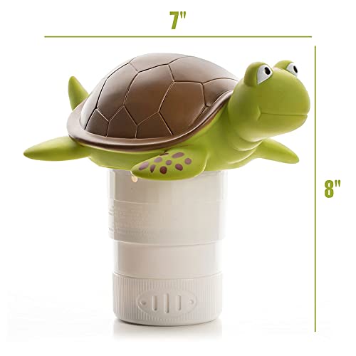 Xy-Wq Chlorine Floater, Floating Pool Chlorine Dispenser (Turtle), Fits 1 And 3 Inch Tablets For Large And Small Pools, Hot Tub, Spa #TOP4