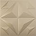 Ekena Millwork 19 5/8"W x 19 5/8"H Crystal EnduraWall Decorative 3D Wall Panel, Metallic Champagne Mist (Covers 2.67 Sq. Ft.