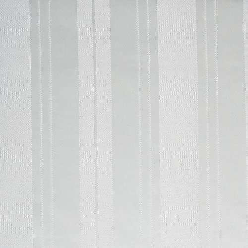 Image of 152 cm (5 ft) Waterproof Shower Curtain With Eyelets | Window Polyester Fabric Strips Design | White Colour | (Pack of 2) | Bathroom Shower Curtain | Waterproof Polyester | 152 L x 121 W centimeters