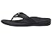 Vionic Women's Tide Aloe Toe-Post Sandal - Ladies Flip- flop with Concealed Orthotic Arch Support Black Leather 5 Medium US