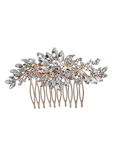 Image of Vogue Hair Accessories Golden And White Pearl Comb Hair Clip For Women