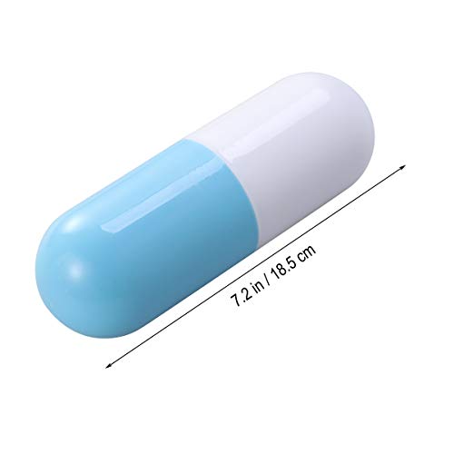 LIOOBO Mini Guarda-sol à prova de vento dobrável com linda capa de cápsula anti-UV – (Azul céu)