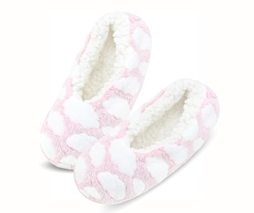Image of Keyela Women Cozy Warm Slipper Socks, Non Slip Gripper Indoor House Socks | Soft warm cozy fabric, gripper anti-slip bottom for bedroom, lounge and all indoor daily use