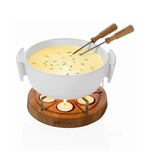 Boska Twinkle Cheese Fondue Pot - Great For Meat, Chocolate, And Cheese Snack - Serve 4 Persons Wedding Registry Items Kitchen Gifts For Family Housewarming - Use With Fondue Sticks #TOP6