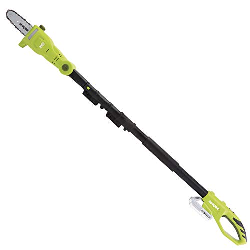 Sun Joe 24V-Ps8-Lte 24-Volt 8-Inch, 14-Foot Reach, Cordless Telescoping Pole Chain Saw W/8-Inch Cutting Bar, Auto-Oiler, Adjustable Pole Head For Tree Trimming, Kit (W/2.0-Ah Battery + Quick Charger) #TOP2