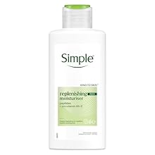Simple Kind to Skin Replenishing Moisturiser provides deep hydration for resilient, healthy-looking skin This facial moisturiser is formulated with plant-based glycerin to replenish moisture and reinforce the skin barrier Our rich moisturiser feature...