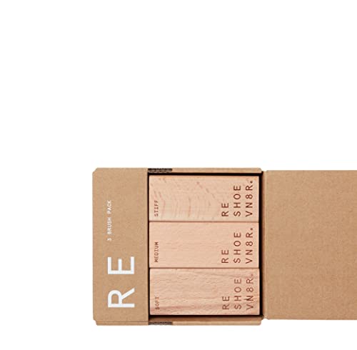 Reshoevn8R Sneaker Shoe Cleaner 3 Brush Set Soft Medium Stiff Suede Leather Mesh #TOP1