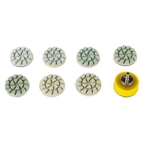Mozulon 7個 1インチ 25mm ミニダイヤモンド研磨パッド 大理石 花崗岩 翡翠 研削ディスク フレキシブル樹脂サンディング研磨ディスク(3mm,200)