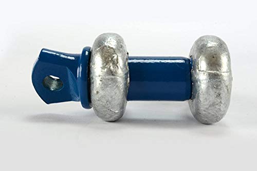 Manilha de arco TEMCo 1/5.1 cm x 2 Ton D com braçadeira de pino de parafuso (elevação/reboque/off-ro