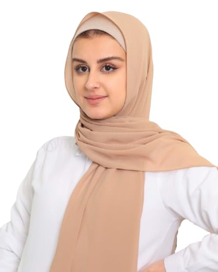 masrat collection Masrat CollectionPoly Georgette Scarf Women Girls Wrap Large Size Hijab Dupatta-picture-16