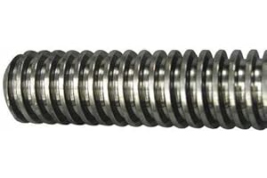 3-foot Plain Low Carbon Steel ACME Screw Rod 5/8"-8 Threads