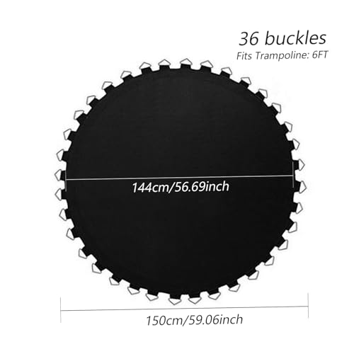 Tapis de saut rond elastique 36 boucles pour trampoline de jardin - 6