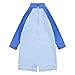Hurley baby boys Long Sleeve Rash Guard Coverall One Piece Swimsuit, Pyschic/Pacific, 3 Months US