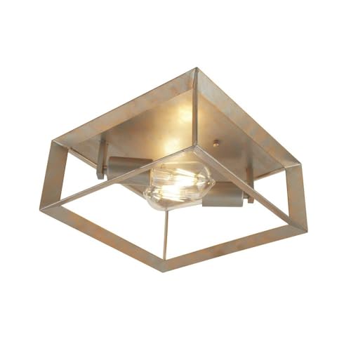 Industrie Stil Decken Lampe Wohn Schlaf Zimmer Leuchte silber-kupfer gebürstet