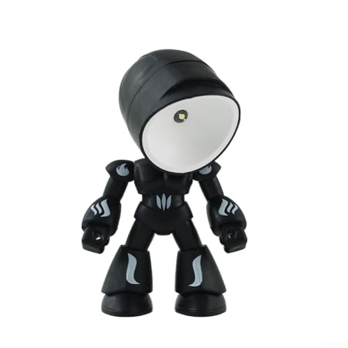 Creative Robot Lampada da Tavolo - Luce d'atmosfera a LED senza fili con braccia e gambe completamente snodabili, lampada compatta da scrivania o comodino (nero)