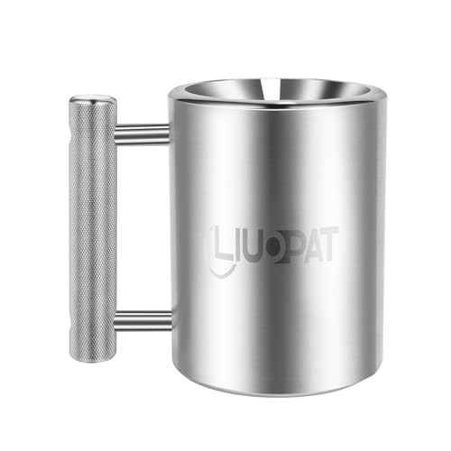 Heavy Duty Stainless Steel DumbbelCup-6KG/8KG/10KG/12KG/14KG WeightedMug for Fitness, Prank & Gag Gifts -Workout, Strength Training & FunnyNovelty Gift (13.0, Pounds)