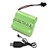 Gecoty® 3,6V Akkupack, NI-MH AA-Akku, 2400mAh wiederaufladbarer Batterie, mit USB-Ladekabel und SM 2P-Stecker für Ferngesteuertes Spielzeug, Elektrowerkzeuge, Haushaltsgeräte
