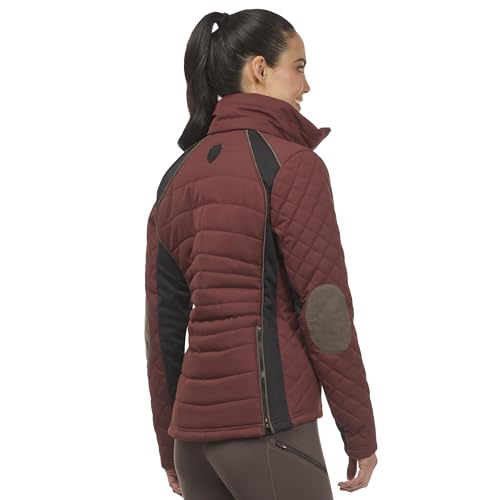 Image of Kerrits Women's Stablemate Quilted Equestrian Jacket - Durable, Stylish, Lightly Insulated Barn Coat with Stretch Panels
