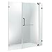 VIGO Adjustable 60 - 66 in. W x 72 in. H Frameless Pivot Rectangle Shower Door with Clear Tempered Glass and St. Steel Hardware in Bronze Finish with Reversible Handle - VG6042RBCL66