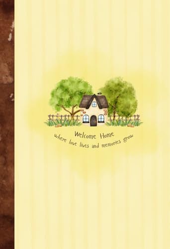 Welcome home housewarming gift notebook: A Cute & Cozy Notebook Featuring a Watercolor House and Nature-Inspired Design | 6.5 x 9.5 inches | Watercolor House Art for Journaling & Planning image 2