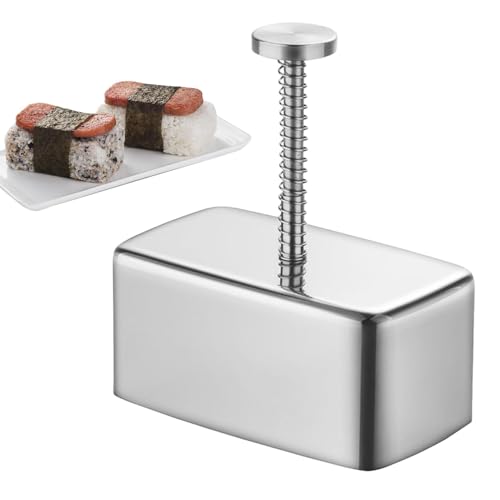 Molde de acero inoxidable - Triángulo de silicona para hacer arroz con algas marinas, kit de prensa, máquina rectangular para hacer sushi