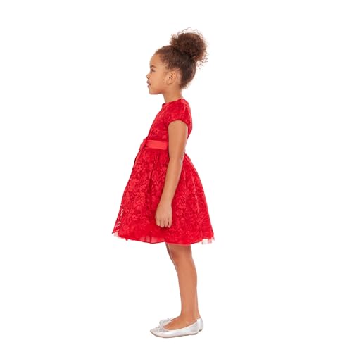 Bonnie Jean Lace Ballerina Girls Christmas Dress - Ballerina Party Dress for Girls, Toddlers & Babies with Ribbon Bow2