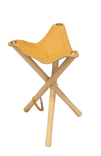 Jack Richeson Traditional Wood Stool, Wood/Leather Seat, 24 Inches