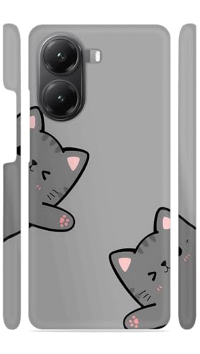 Image of Kitties Grey Designer Printed Hard Back Cover for Poco X7 Pro 5G Attractive and Uniquely Crafted Smartphone Case