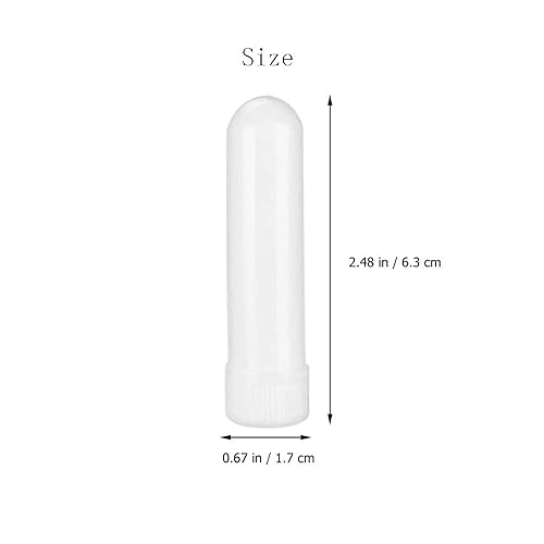 Miniatura 2 de Tubos inhaladores nasales de aceite esencial, tubos inhaladores nasales de plástico vacíos recargables para bricolaje, 50 unidades, color verde