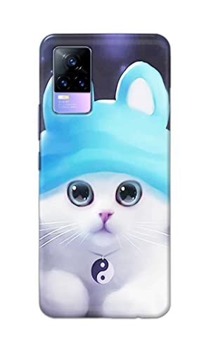 Image of Chinese Cutie Kitten Cat Big Eyes Lovely Girl Ears Hard Back Case Cover for Vivo Y73 / Vivo V21e 4G Back Cover -(J5) VNS2221