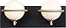 Maxim 21602SWBKGLD Revolve Satin White Glass Globe LED Bath Vanity Wall Mount, 2-Light 8 Total Watts, 6"H x 13"W, Black/Gold