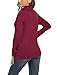 VIISHOW Women's Casual Lightweight Soft Turtleneck Long Sleeve Knit Top Loose Pullover Sweater,Red,Small