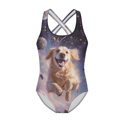 Image of One Piece Swimsuit Girls Cross-Back Bathing Suit 5-14Y Kids Swimwear Cute Swimsuits Sleeveless Bathing Suits