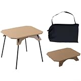 Mesa de picnic portátil, mesa plegable de plástico, con patas de aluminio, bolsa de transporte, para 40 kg, para camping, picnic, pesca (amarillo)