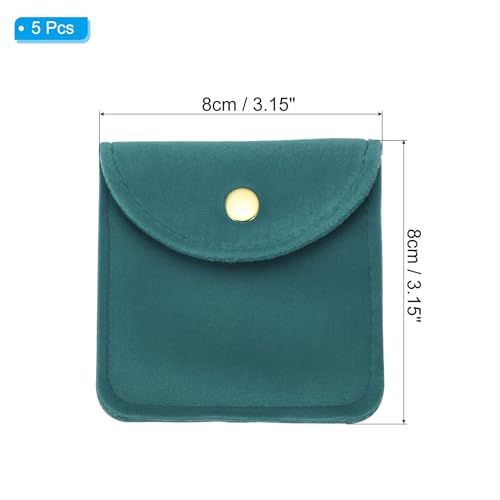 Bolsas de joyería antirrayaduras con botón para evitar nudos en collares y pulseras 3