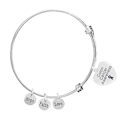 Heart Charm Retractable Bangle Bracelet