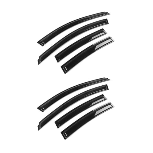 XIOUMAAN 8 Pieces - Window Visors Rain Sun Guard Vent Guard Acrylic for Chevy for Cruze 2010-2015