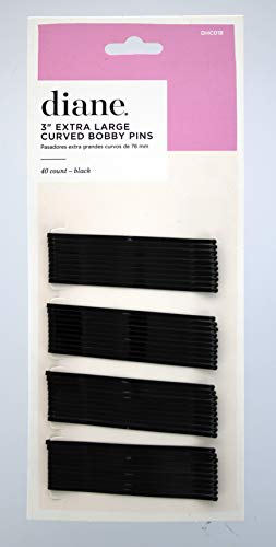 Diane Fromm 3'' Curved Jumbo Bob Pins Black 40 Pack DHC018