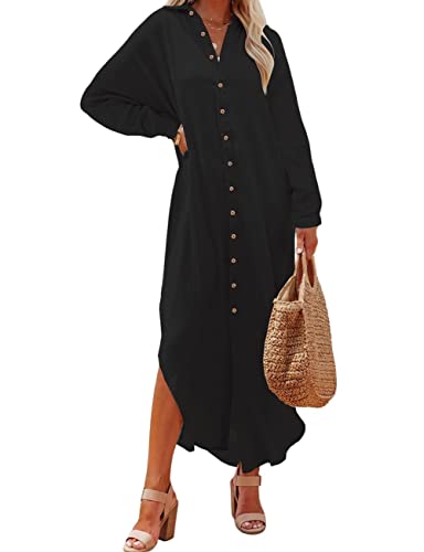 Bsubseach Frauen Casual Herbst Button Down Kimono Strickjacken Langarm...