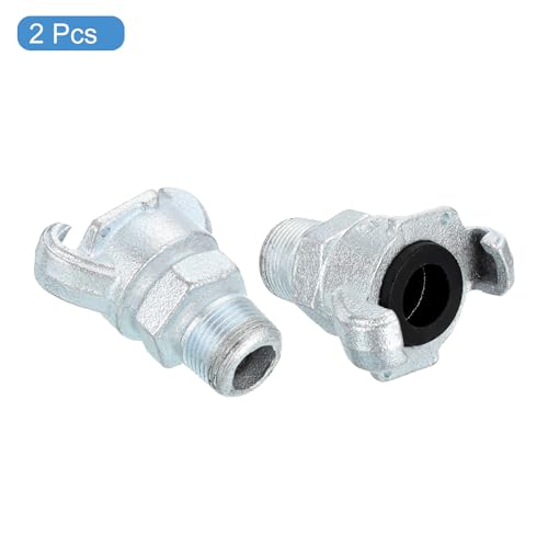 Accesorios de manguera de aire Chicago G3/4 macho NPT tono plateado 2 ud 4