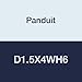 Panduit D1.5X4WH6 Flush Cover Type D Round Hole Duct, PVC, 1.5" x 4" x 6