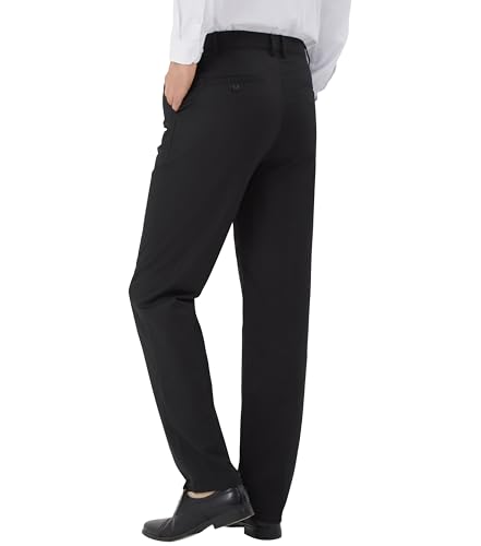 Image of Men's Classic Fit Flex Flat Front Dress Pants Formal Pants for Business & Office
