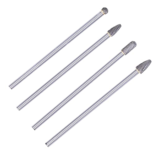 Juego de 4 fresas de carburo de tungsteno para madera y plástico miniatura 2
