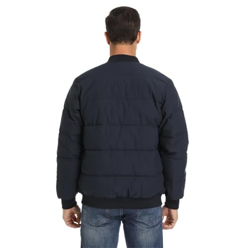 Men Thermal Bomber Jacket Fall Winter Windproof Baseball Coat Full Zip Casual Outdoor Wear4