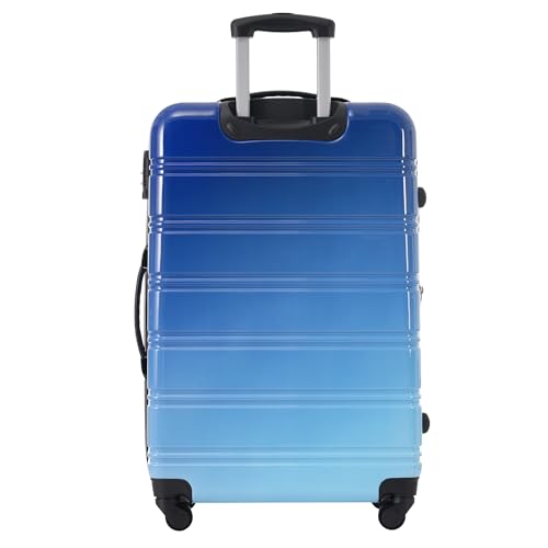 Hardshell Luggage Sets 3 Piece Gradient Color Expandable Suitcase with Spinner Wheels and TSA Lock Lightweight 20" 24" 28" Available,Blue and Light Blue4
