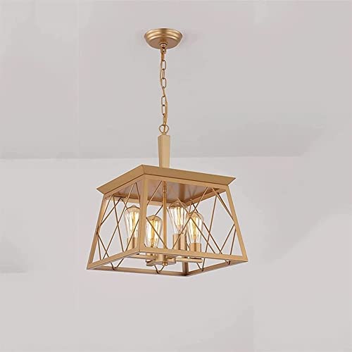 Chandelier industriel en métal cage pour cuisine et salon