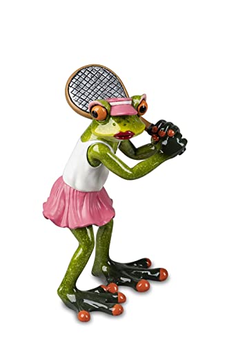 Grenouille Tennis Joueur de Tennis ou Joueuse de Tennis Décoration Figurine Décorative (Joueur de Tennis)