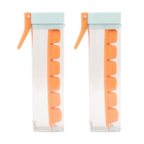 Molde para cubitos con asa, 6 compartimentos, naranja miniatura 1