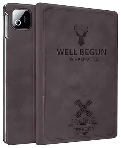 Image of ProElite Cover for Xiaomi Mi Pad 8 /8 Pro 11.2 inch Cover Case, Deer Flip Case for Xiaomi Mi Pad 8 /8 Pro 11.2 inch, Support Auto Sleep Wake, Coffee